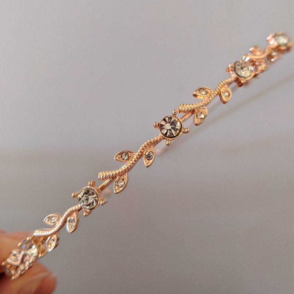 Rose gold bridal headband